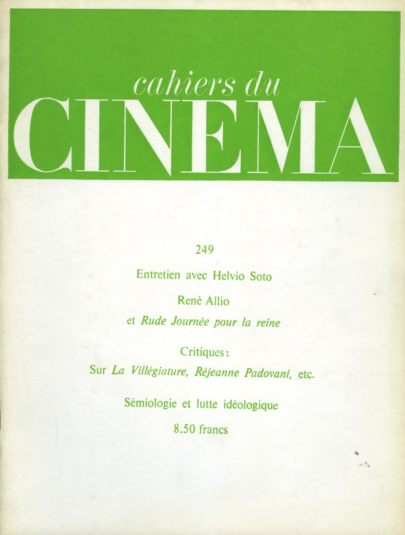 © Cahiers du Cinéma